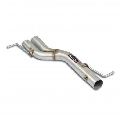 Non-resonated, "Y-Pipe" mid section(Deletes OEM centre exhaust) Sistema 100% de acero inoxidable, sobredimensionado 2 x Ø60 mm -