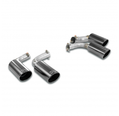 Colas de escape Derecha-Izquierda OO100 "Gun Metal Grey" Sistema "Cat.-back" 100% de acero inoxidable con válvula única - Solo k