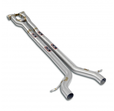 H-Pipe Mid Section Sistema de escape trasero "Cat.-back" 100% de acero inoxidable, 2 x Ø70 mm - Todos los modelos, Euro / USA, T