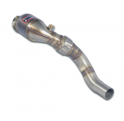 Kit turbo downpipe + Catalizador metalico derecho Acepta el sistema "Cat.-Back" de serie Kit de tubo de bajada 100% de acero ino