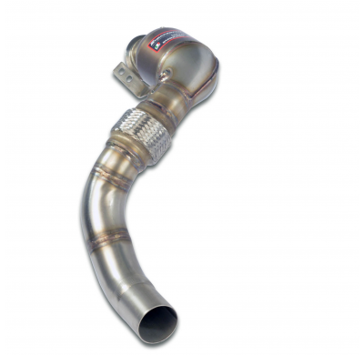 Kit turbo bajante + Catalizador metalico izquierdo Acepta el sistema "Cat.-Back" de serie Kit de tubo de bajada 100% acero inoxi
