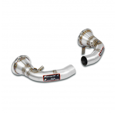 Kit de tubo de escape descendente derecho + izquierdo (elimina los catalizadores) Sistema 100% de acero inoxidable PORSCHE 992 C