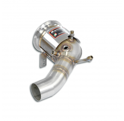 Tubo de escape derecho + catalizador metálico (elimina el filtro de partículas de gasolina) Sistema 100% de acero inoxidable POR