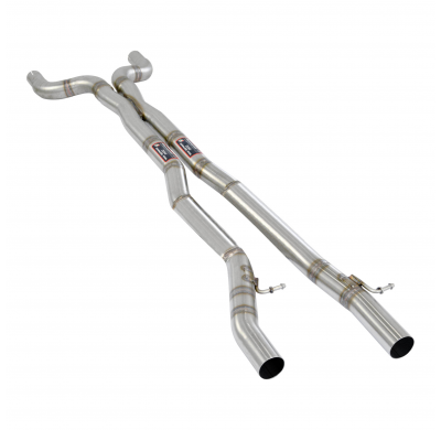Tubo central derecho-izquierdo + "X-Pipe" Sistema 100% de acero inoxidable, tamaño extragrande 2 x Ø60 mm JAGUAR XKR Coupè / Cab