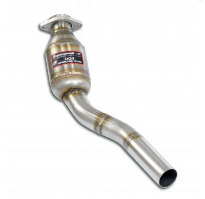 Downpipe izquierdo + Catalizador metalico Sistema 100% de acero inoxidable - Sobredimensionado 2 x Ø65 mm JAGUAR XKR-S GT Coupè