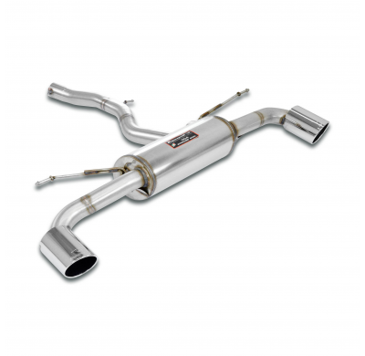 Escape trasero "Racing" derecho O100 - izquierdo O100 Sistema 100% de acero inoxidable - Downpipe con conexión tipo "slip-on" -