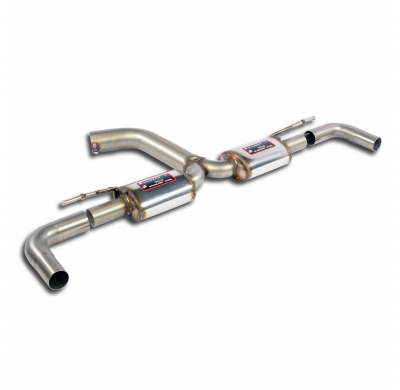 Silencioso trasero Derecho-Izquierdo "Racing" Sistema 100% de acero inoxidable - Sobredimensionado Ø80 mm - Ø70 mm VW GOLF VIII