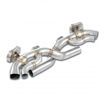 Kit de tubo trasero derecho e izquierdo con válvulas (eliminación del silenciador) Sistema de escape Cat.back 100% de acero inox