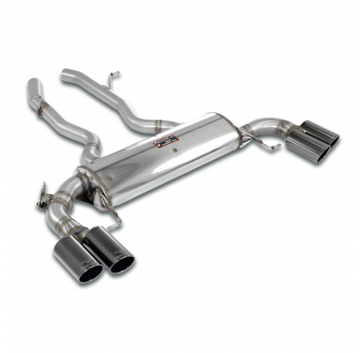 Rear exhaust "Gun Metal Grey" Right OO90 - Left OO90 con válvula Sistema 100% de acero inoxidable - (Elimina el filtro de partíc