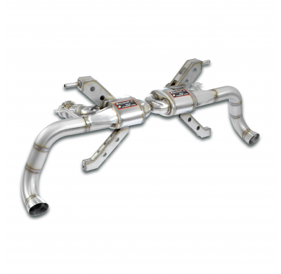 Rear exhaust "Racing" Right - Left "Competizione"(Deletes GPF - fits to the stock endpipes) Sistema "Racing" 100% de acero inoxi