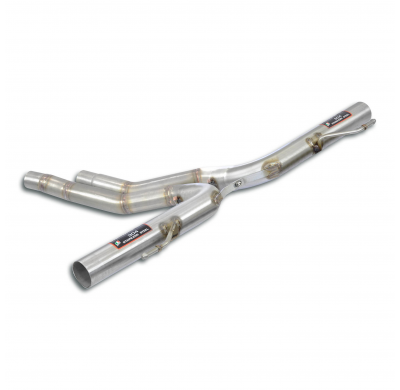 Tubo Posterior "Y-Pipe"(Substitucion Silenciador posterior ) Sistema "Racing" 100% acero inoxidable, 2 x Ø70 mm - Para tubos de