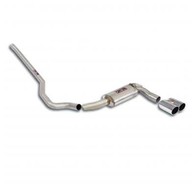 Silencioso trasero OO80 Sistema "Cat.-back" 100% de acero inoxidable, tamaño extragrande Ø57 mm FIAT 500X 1.4T MultiAir 4x4 (170