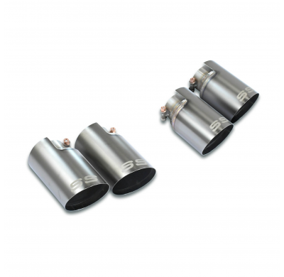 Colas de escape Derecha-Izquierda OO100 "Gun Metal Grey" Sistema de escape completo 100% acero inoxidable PORSCHE MACAN Turbo 2.