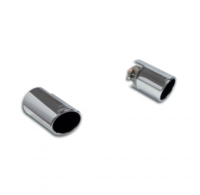 Kit colas de escape  O100 Derecha-Izquierda Sistema 100% de acero inoxidable, sobredimensionado Ø76 mm - para parachoques traser