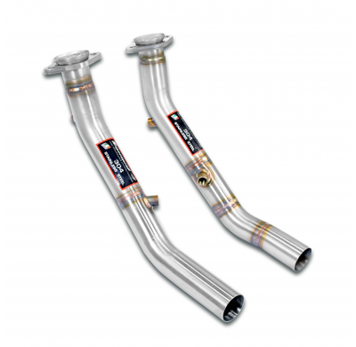 Kit de tubo de bajada derecho - izquierdo (elimina el catalizador) Sistema 100% de acero inoxidable, tamaño extragrande 2 x Ø60