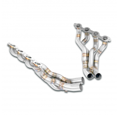 Colectores Derecho-Izquierdo Sistema 100% de acero inoxidable, sobredimensionado 2 x Ø70 mm - Para silenciador trasero OEM - Sol