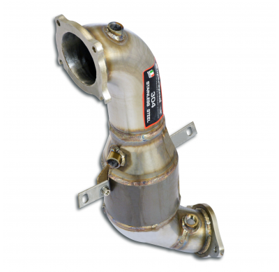 Downpipe + catalizador metalico 100CPSI Tubo de bajada 100% acero inoxidable ALFA ROMEO STELVIO Sprint / Veloce 2.0i Turbo Q4 (2