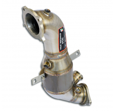 Bajante + catalizador metalico 200CPSI Tubo de bajada 100% acero inoxidable - Versión con puerto EGR ALFA ROMEO STELVIO Sprint /