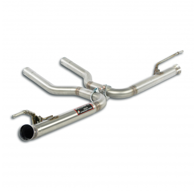 Tubo trasero Derecho-Izquierdo (Anula silencioso) Sistema 100% de acero inoxidable, 2 x Ø60 mm PORSCHE 957 CAYENNE S "Transsyber
