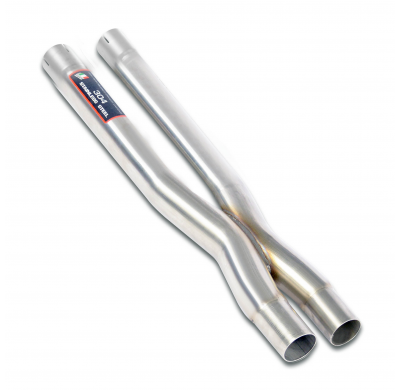 Tubo frontal en forma de "X" (elimina el catalizador secundario) Sistema 100% de acero inoxidable - Sobredimensionado 2 x Ø63,5