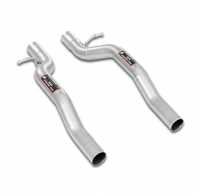 Intermediate pipe Right - Left  Sistema 100% de acero inoxidable - Sobredimensionado 2 x Ø63,5 mm - Solo kit completo Maserati 3
