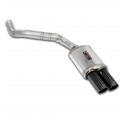 Escape trasero derecho 90x70 Sistema 100% de acero inoxidable - Sobredimensionado 2 x Ø63,5 mm - Solo kit completo Maserati 3200