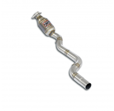 Tubo de bajada derecho + catalizador metálico Sistema 100% de acero inoxidable, tamaño extragrande 2 x Ø60 mm - Solo kit complet