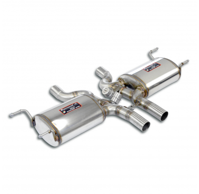 Escape trasero "Touring" derecho - izquierdo con doble válvula Sistema 100% de acero inoxidable, tamaño extragrande 2 x Ø60 mm -