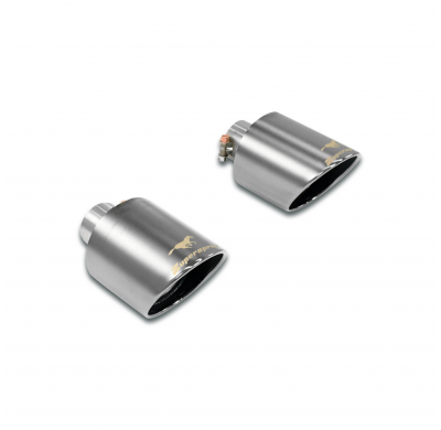 Kit de tubo de escape derecho - izquierdo "Gris metalizado" O 120 Sistema 100% de acero inoxidable, tamaño extragrande 2 x Ø60 m