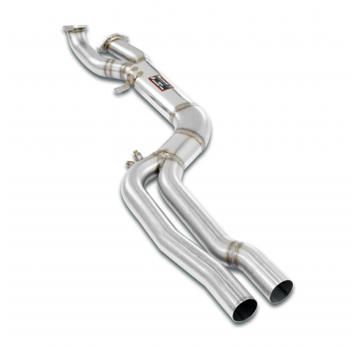 Tubo frontal en forma de "J" - sin resonancia Sistema "J-Pipe" para el silenciador trasero Stock / M Performance - Elimina el ca