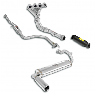 Paquete deportivo Ø50, Sistema completo Sistema completo 100% de acero inoxidable HONDA CIVIC 3p. 1.5i 16v (90 CV) Non Kat '87 -
