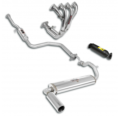 Paquete deportivo Ø50, Sistema completo Sistema completo 100% de acero inoxidable HONDA CIVIC 3d. 1.6 V-Tec (150 CV) Kat '87 ->