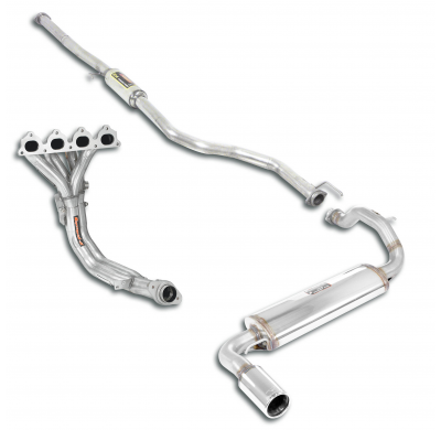 Paquete deportivo Ø60, Sistema completo Sistema completo 100% de acero inoxidable HONDA CIVIC 3d. 1.6i 16v (109 CV) Kat '87 -> '