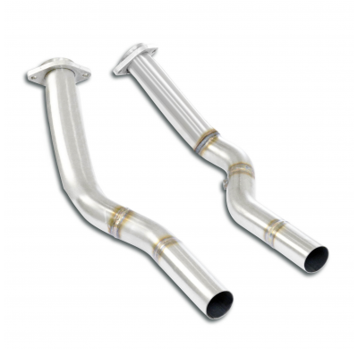 Kit de tubo de escape derecho - izquierdo (elimina el convertidor catalítico) Sistema 100% de acero inoxidable - Sobredimensiona