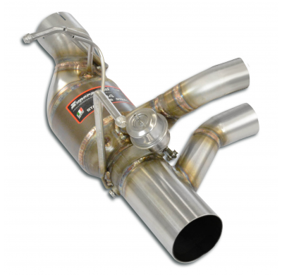 Tubo trasero izquierdo con válvula + convertidor catalítico metálico (elimina el filtro de partículas de gasolina) Sistema 100%
