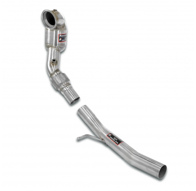 Downpipe + convertidor catalítico metálico WRC 100 CPSI Sistema 100% de acero inoxidable - Sobredimensionado Ø80 mm - Ø76 mm -