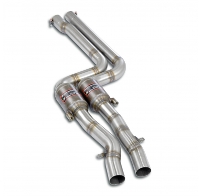 Catalizador metalico delantero Derecho-Izquierdo 100 CPSI Sistema 100% de acero inoxidable, 2 x Ø63,5 mm - Solo kit completo BMW