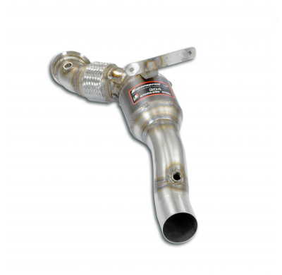 Tubo de escape izquierdo + catalizador metálico Kit de tubo de escape descendente 100% de acero inoxidable, lado derecho e izqui