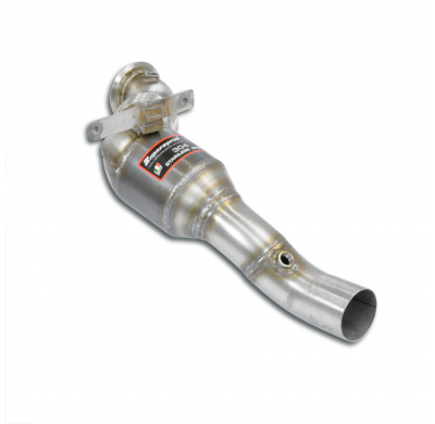 Tubo de bajada derecho + catalizador metálico Kit de tubo de escape descendente 100% de acero inoxidable, lado derecho e izquier