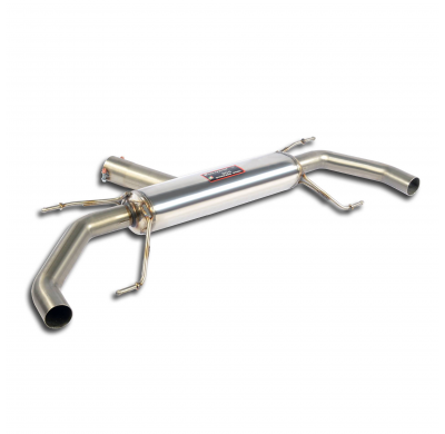 Escape trasero "Sport" Sistema 100% de acero inoxidable, sobredimensionado Ø76 mm - para parachoques trasero OEM - Solo kit comp