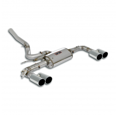 Rear exhaust right - left con válvula, 4 endpipes O 90 Sistema de escape trasero "Cat.-back" 100% de acero inoxidable, 4 salidas