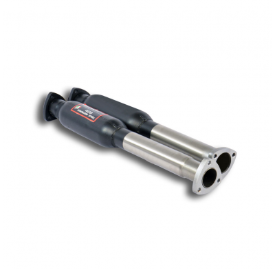 Front exhaust  Sistema de escape deportivo, sobredimensionado 2 x Ø50 mm - Para parachoques trasero M-Technik / parachoques tras