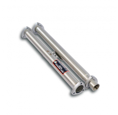 Front pipe  Sistema de escape deportivo, sobredimensionado 2 x Ø50 mm - Para parachoques trasero M-Technik / parachoques trasero