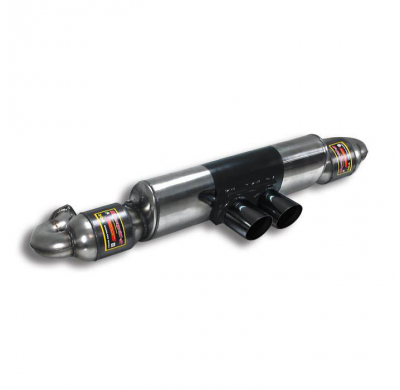 Silenciador trasero con catalizador metálico derecho-izquierdo + salida central OO 90 Escape trasero + catalizador (compatible c