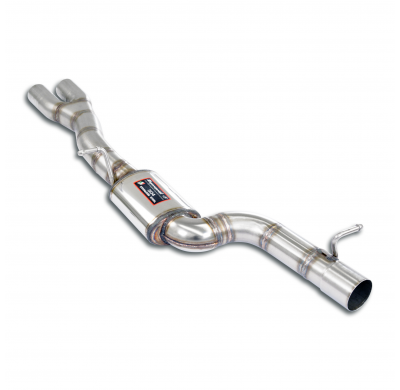 Centre exhaust Sistema de doble tubo 100% acero inoxidable, sobredimensionado: 1 x Ø90 mm - 2 x Ø60 mm - 1 x Ø76 mm - (Elimina