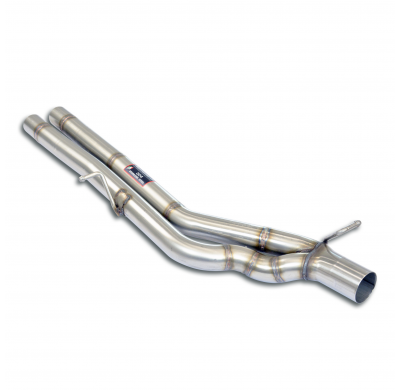 Tubo central Derecho-Izquierdo Sistema de escape doble de acero inoxidable 100%, sobredimensionado: 1 x Ø90 mm - 2 x Ø60 mm -