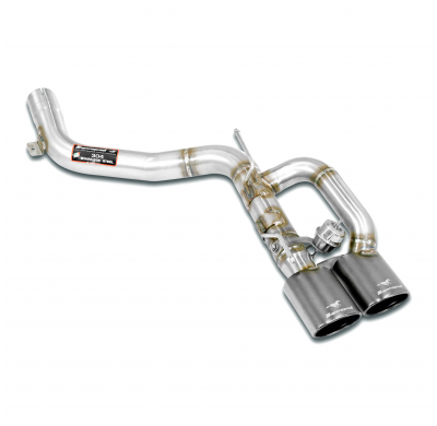 Tubo de escape trasero derecho "Gris metalizado" con válvula Sistema "Cat.-back" 100% acero inoxidable, sobredimensionado 2 x Ø7