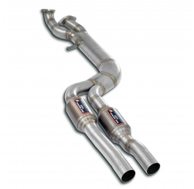 Tubo en J con catalizadores metálicos Sistema de escape tipo "J-Pipe" para el silenciador trasero original (sección transversal