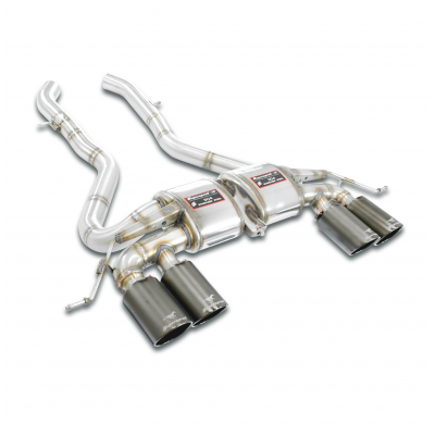 Escape trasero "Race" derecho OO100 + izquierdo OO100 "Gris metalizado" Axle Back 100% acero inoxidable BMW G87 M2 (S58 - 480 CV