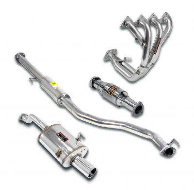 Paquete de rendimiento de competición Ø60 Sistema completo 100% de acero inoxidable HONDA / ACURA INTEGRA Coupè 1.8i Type-R (190